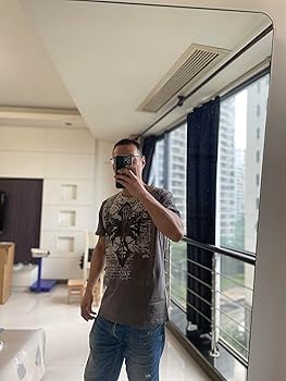 Men's Y2K Vintage T-Shirt Gothic Cross Graphic Print T-Shirt