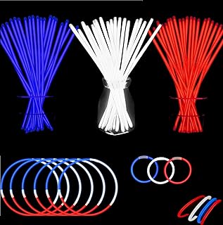 YOFOBU 150PCS Glow Sticks Bulk Glow Bracelet and Necklaces with 150PCS Connectors 8