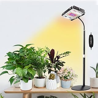 Grow Light for Indoor Plants, LBW Full Spectrum Desk LED Plant Light, Small Grow Lamp with 4H/8H/12H Timer, 6-Level Bright...