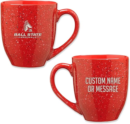 Miniatura 88 de Rico Industries NCAA UCLA Bruins Royal Blue - Taza de café de cerámica moteada grabada con láser de 16 onzas