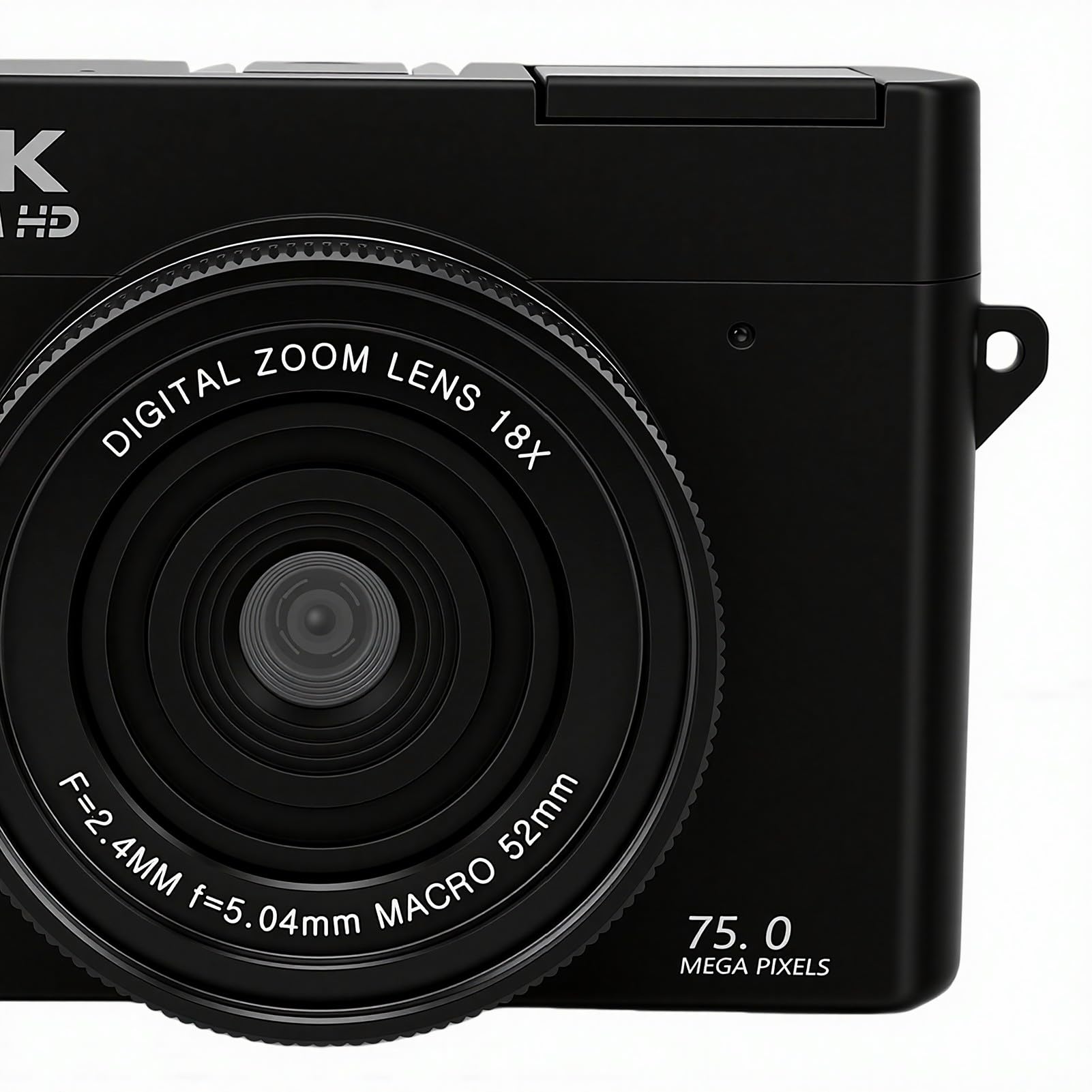 Tangxi Fotocamere Digitali retrò 5K, Zoom Digitale 18x da 75 MP, Flash