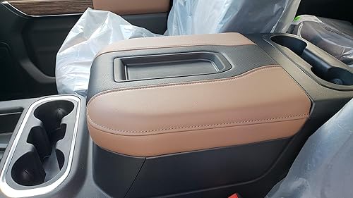 Miniatura 7 de Diseñado para todos los modelos de asiento de cubo GMC Sierra 2014-2023, funda de neopreno para consola central, hecha a mano en Estados Unidos,