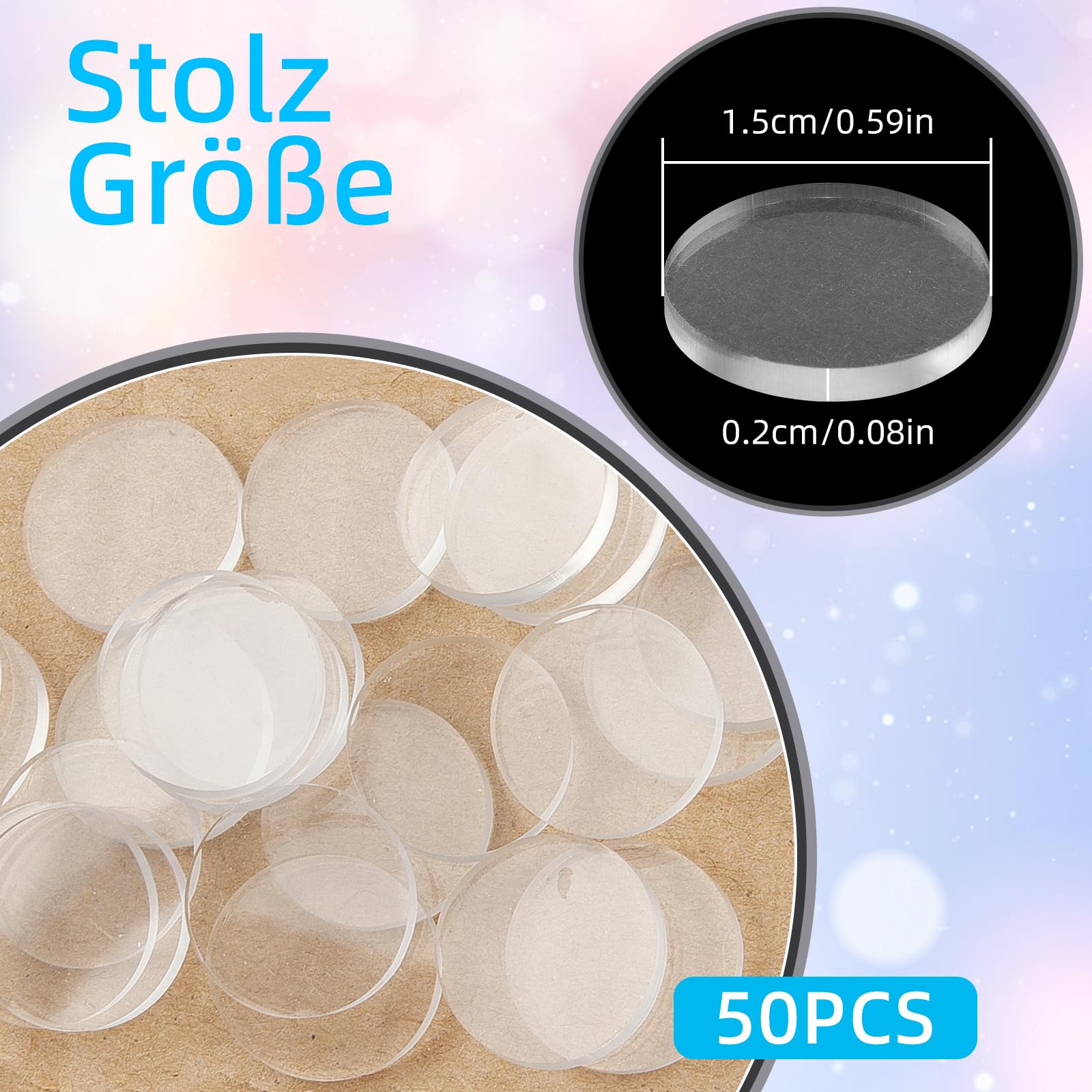 Produktbild von KQDRAVINE 24 Stück Anti Rutsch Pads Für Glasplatte Tisch