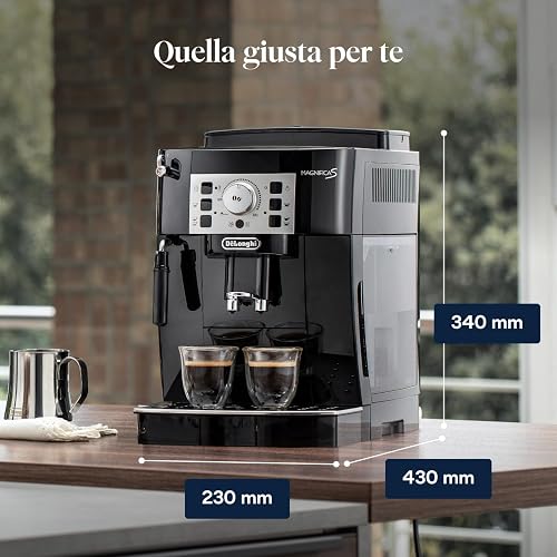 De'Longhi Magnifica S ECAM22.110.B, Macchina da caffè Automatica, Chicchi macinati al momento, 4 Bevande One Touch, Montalatte classico, Spegnimento Programmabile, Nero - 9
