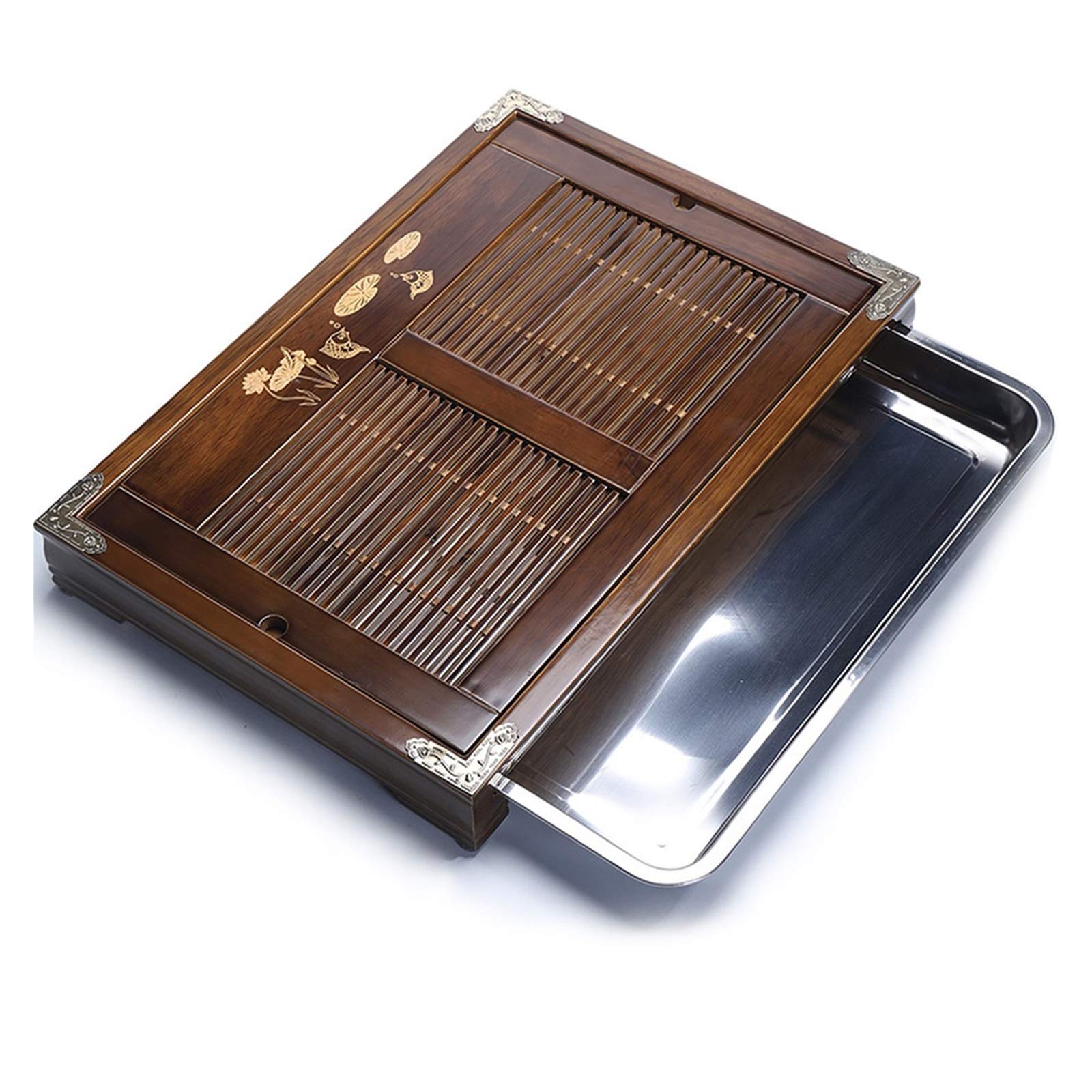 DFGHNBVC Simple Tea Tray, Reservoir Drainage Tea Set, Gongfu Tea Table Serving Tray, Tea Table Tea Box Serving Trays,For Tea Set,Best Gift,C