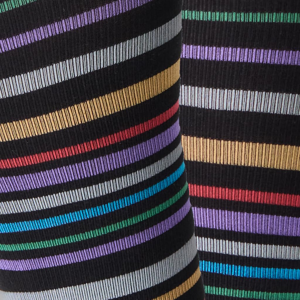 SOLIDEA Gambaletti STRIPE GAME ANDROMEDA, Colore NERO, Calze a compressione graduata 15/21 mmHg Art. 0634A0