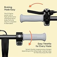 Vista 72 de Segway Ninebot eKickScooter - Electric Scooter for Kids 6-14, w/t Adjustable Handlebar Height (Only C2 Pro) for Riders up to 132 lbs, Includes New