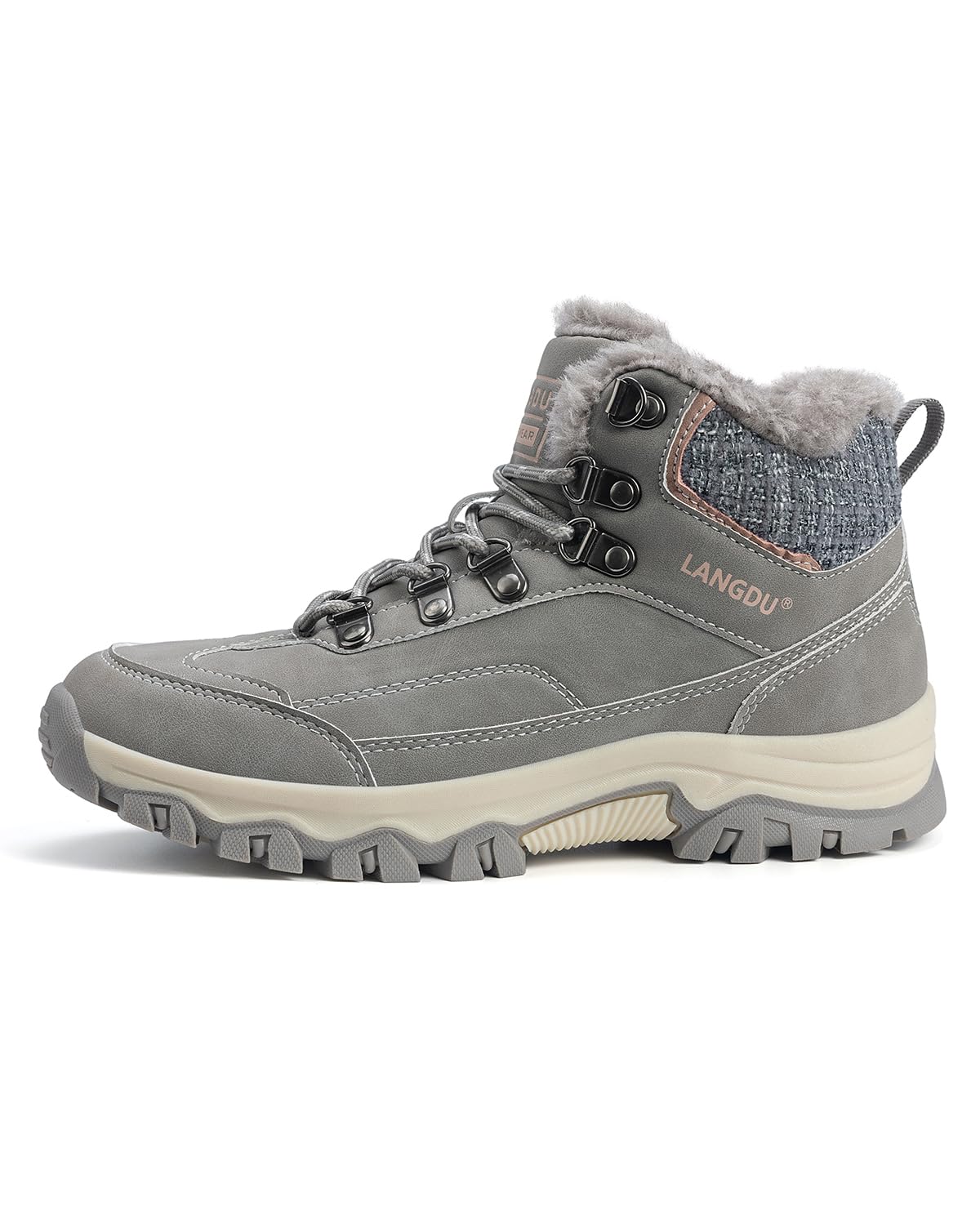 LANGDU Winterschuhe Damen Schneestiefel Boots Winterstiefel 37-42EU