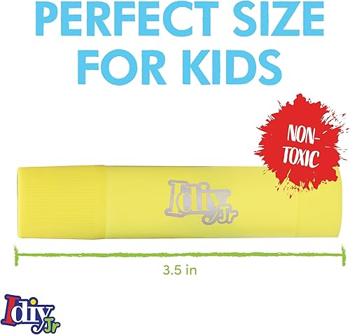 Miniatura 6 de Paquete de 12 barras de pintura Tempera, colores brillantes para niños y adultos, pintura lavable sin ensuciar, arte y manualidades no tóxicas, de