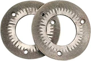 2PCS Grinding Sheets, Dry Grain Grinding Machine Plates Pair of Dry Grinding Disc for 150-Model Grinding Machine Commercial Electric Feed Mill Dry Grinders Flour Rice Corn Grain Coffee