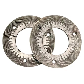 2pcs Grinding Plates, Dry Grinding Disc, Dry Grain Grinding Machine Plates, Grinding Milling Disc for 150 Model Dry Grinding Machine, Grain Grinder Mill Sheet, Commercial Grinder Grinding Disc