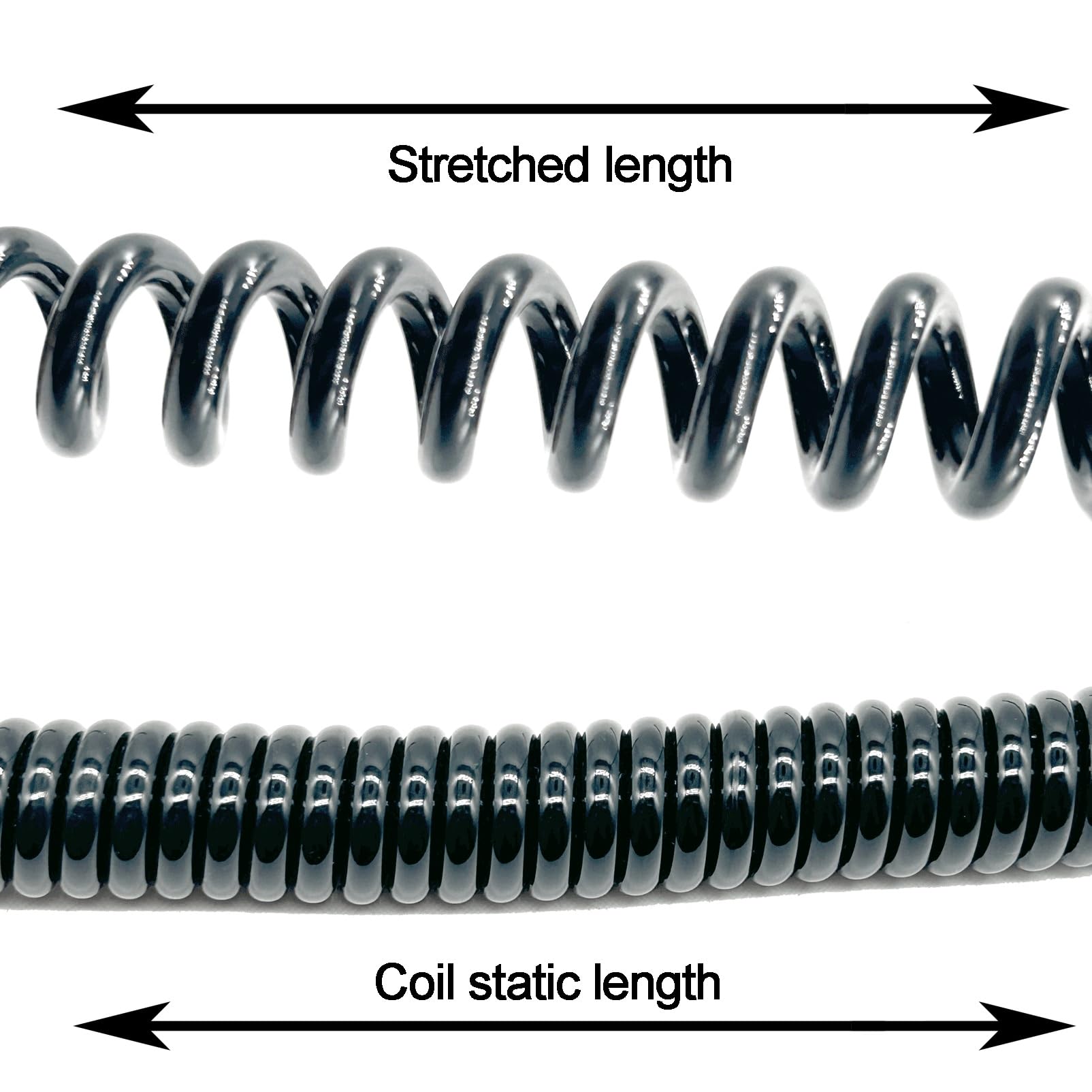 Câble spiralé 24 AWG, 3,75 mètres, cordon hélicoïdal à ressort, 0,2 mm², extensible, connexion, traction, salle d'exposition Élastique Flexible(7 Cores)