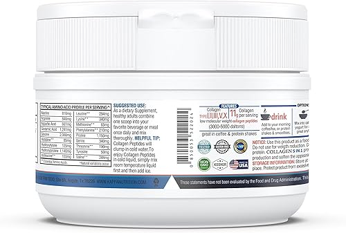 Miniatura 3 de KAPPA NUTRITION Complejo de colágeno - Tipo I, II, III, V, X, alimentado con pasto, sin OMG, 30 porciones