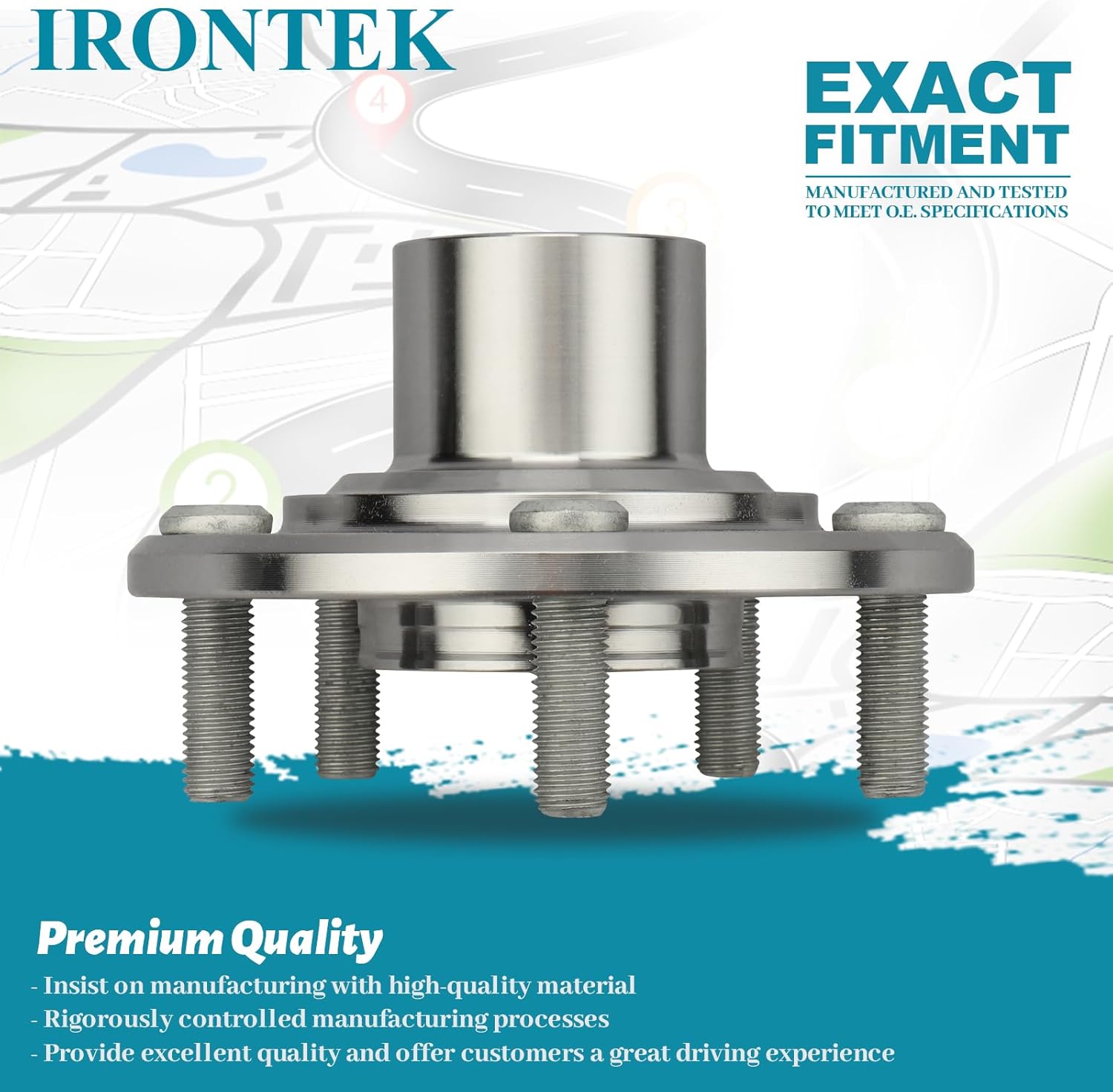 IRONTEK 44600-TA0-A00x2 Front Left and Right Wheel Hub FIT for Honda 2008-2012 Accord, 2010-2011 Accord Crosstour, 2012-2015 Crosstour, FIT for Acura 2009-2014 TSX 2PCS - Image 5