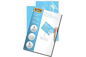 Laminate for Cards: Fellowes Self-Adhesive Pouches for Business Cards