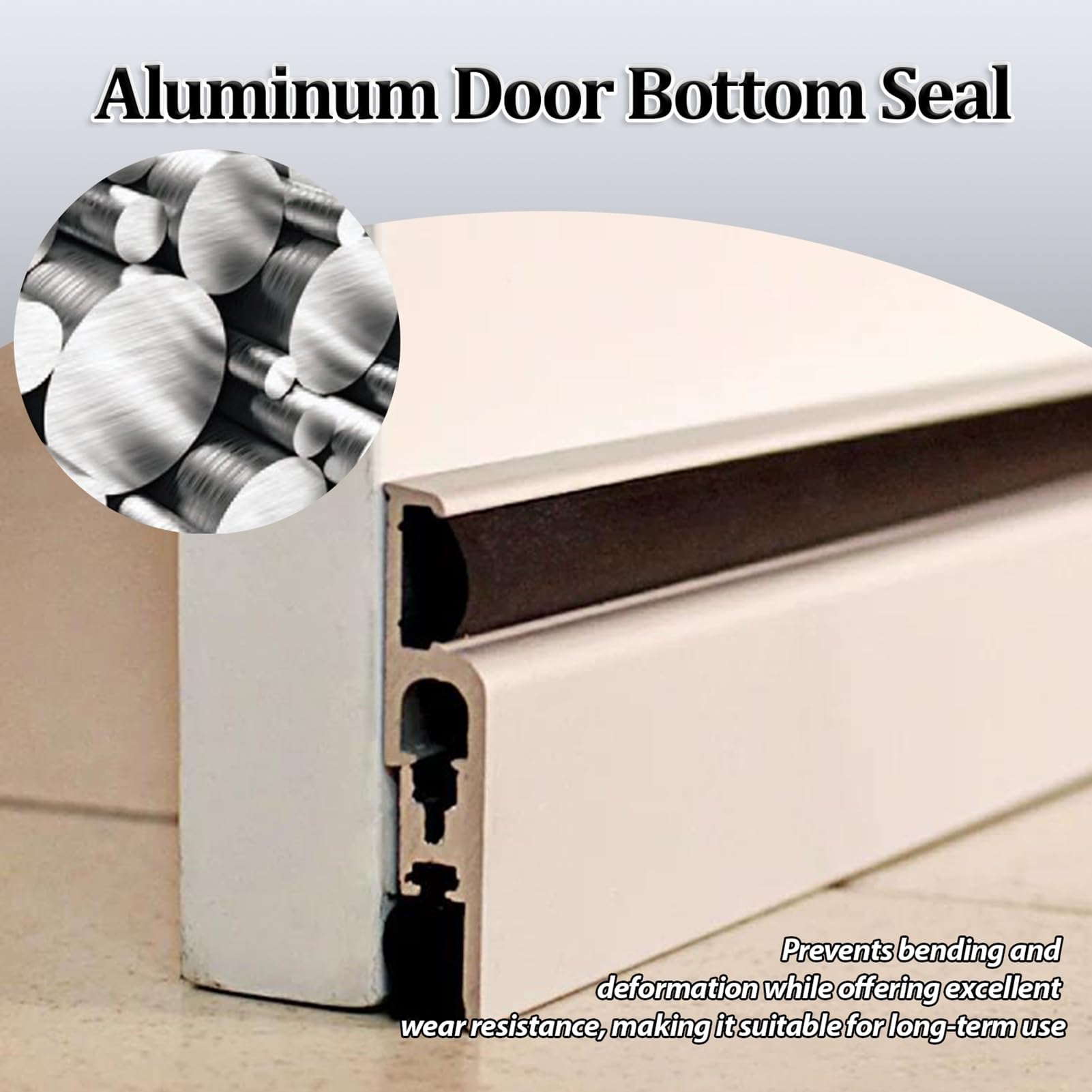 UrbanUp Paraspifferi Sottoporta Guarnizione Automatica Scomparsa Porta Vetro del Bagno