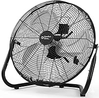 Vista 1 de Comfort Zone - Ventilador de piso industrial de alta velocidad de 18 pulgadas de alta resistencia de 3 velocidades, construcción metálica y aspas