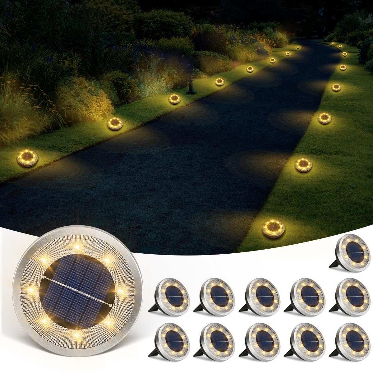 Vangue Solar Lights Outdoor Garden