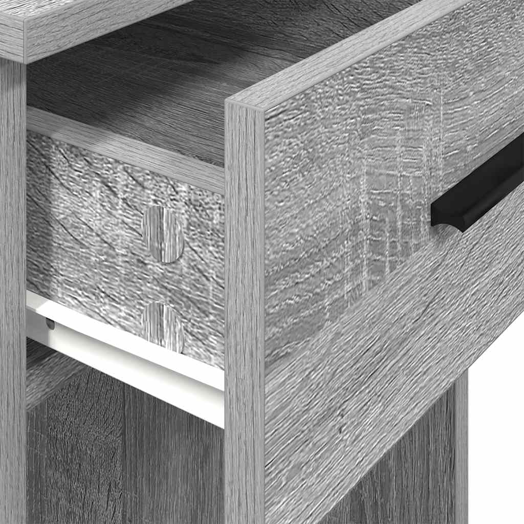 Computerschrank mit Schublade Grau Sonoma 35x45x77 cm, Büroorganisation Aufbewahrungslösung Dieser PC-Schrank aus robustem Holzwerkstoff bietet optimalen Stauraum und schützt