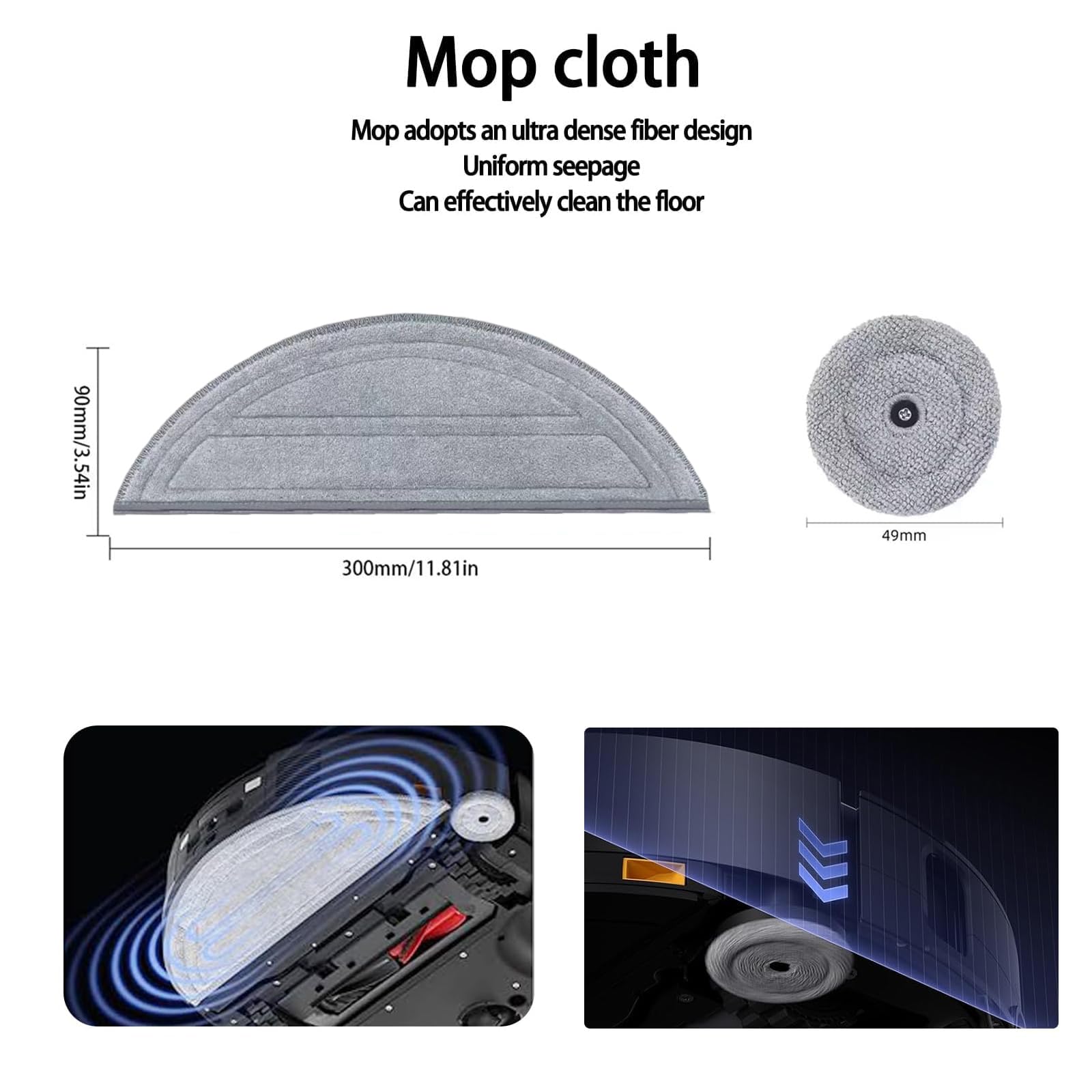 18 stuks vervangende accessoires voor Roborock Saros 10/G30 Robotstofzuigerkit, onderdelen, 1 dubbele hoofdborstel 3 filter, 4 stofzak, 6 dweilpads, 4 zijborstels