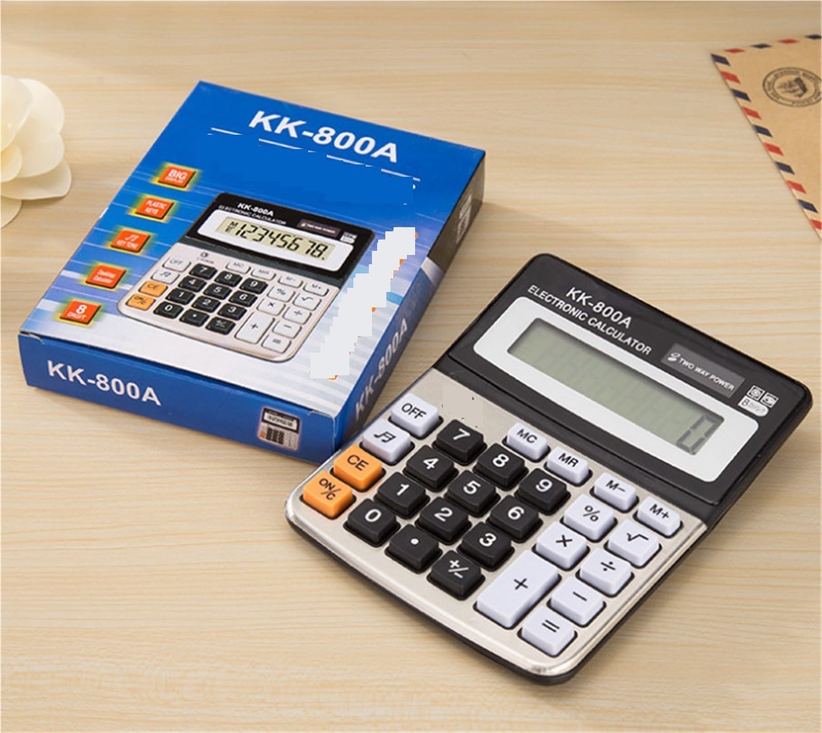 Herramientas De CáLculo Calculadora De Escritorio Multifunción con Pantalla LCD 8 bits, Adecuada For Oficinas Financieras Adecuadas para Colegio Y Hogar