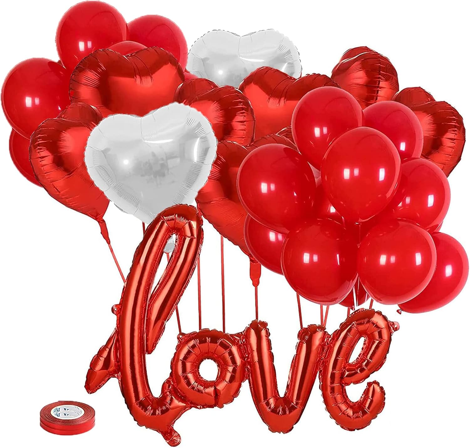 NiCoLa Valentines Balloons Red 50 Pcs Balloons for Valentine