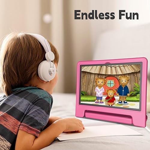 Miniatura 7 de VNEIMQN Tableta para niños, tableta de 10.1 pulgadas para niños, Android 14, 64 GB Octa-Core, WiFi, batería grande, espacio para niños, control