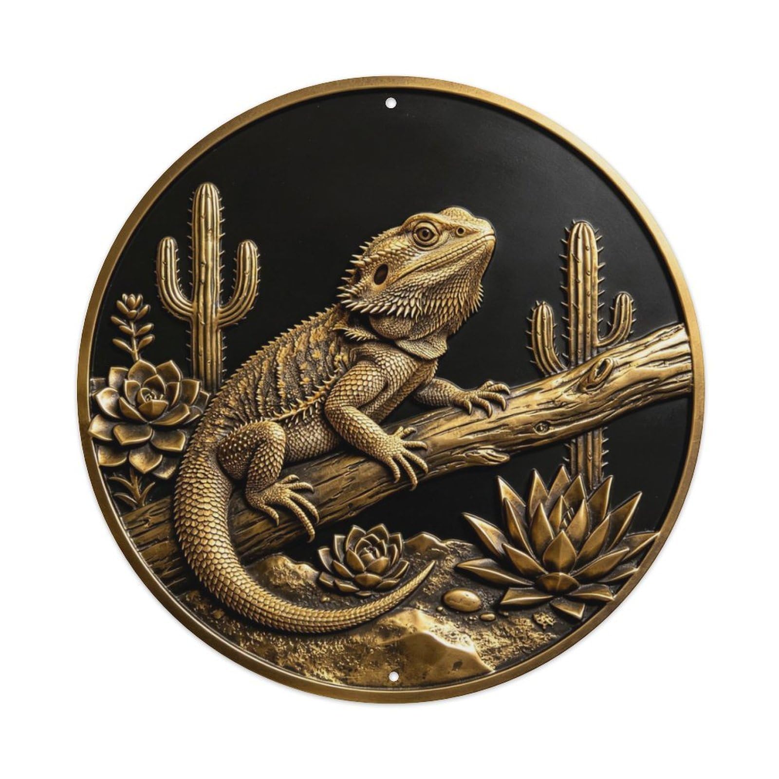 Bearded Dragon Reptile Metal Tin Sign Plaque