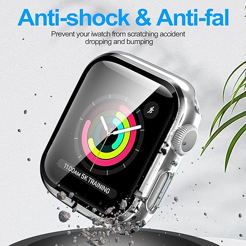 Miniatura 8 de YMHML Funda compatible con Apple Watch de 1.496in Series 321 con protector de pantalla de vidrio templado integrado, protector delgado, cobertura