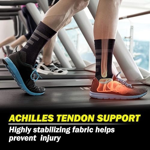 Miniatura 7 de POWERLIX Legs Orthopedic Brace Compression Support Sleeve (Pair) for Swelling, Sprain, Plantar Fasciitis, Arthritis, Tendinitis