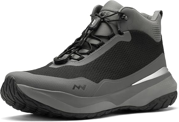 ZN-30 Mens Tactical Hiking Boots, Lightweight Waterproof Trekking Shoes for Outdoor Trail Walking, Mid-Top Combat Boots with QuickLace & Ortho-X Support