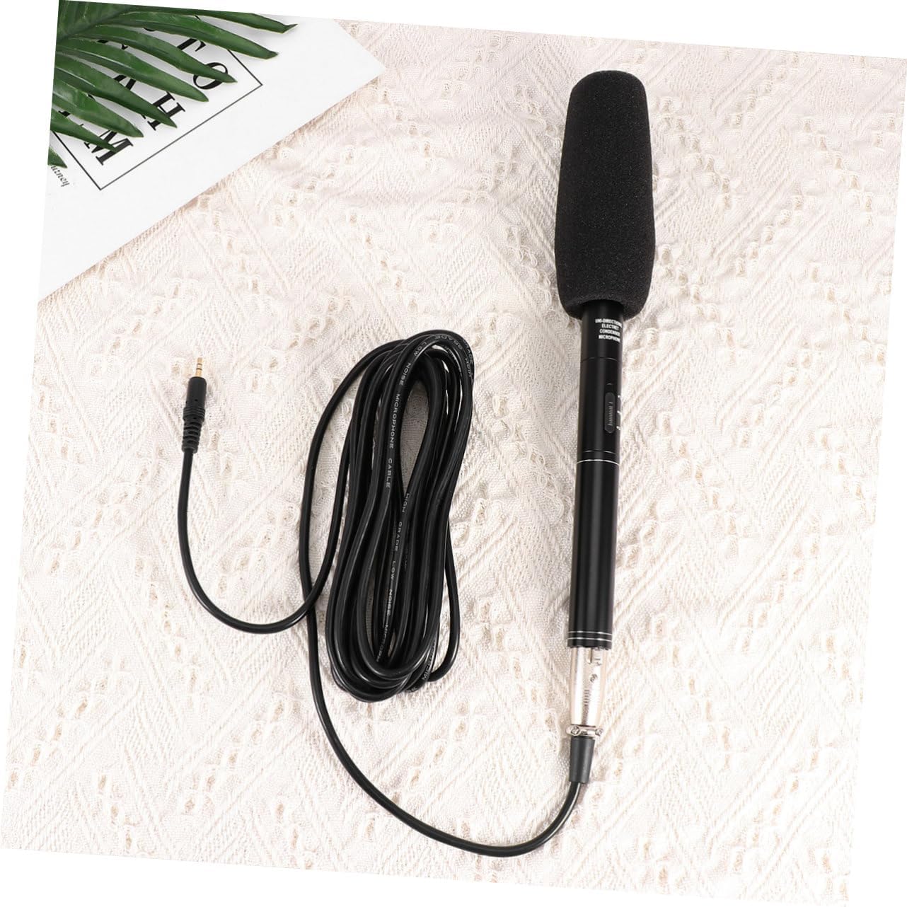 ibasenice 1set Outdoor Interview Microphone for Camera Portable Live Streaming Mic Shock-Absorbing Design Compatible Smartphones and Dslrs for Photography and Video Recording