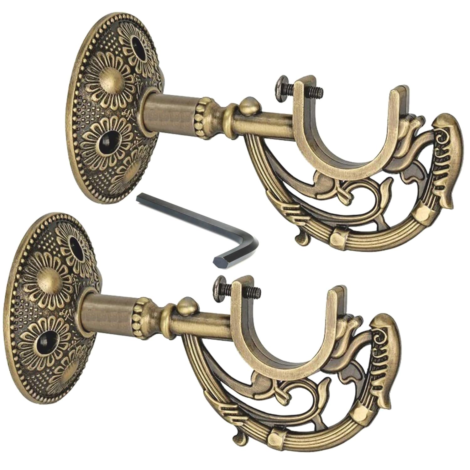 Buy JKC Royal Curtain Brackets Antique for Window Curtain Brackets/Door