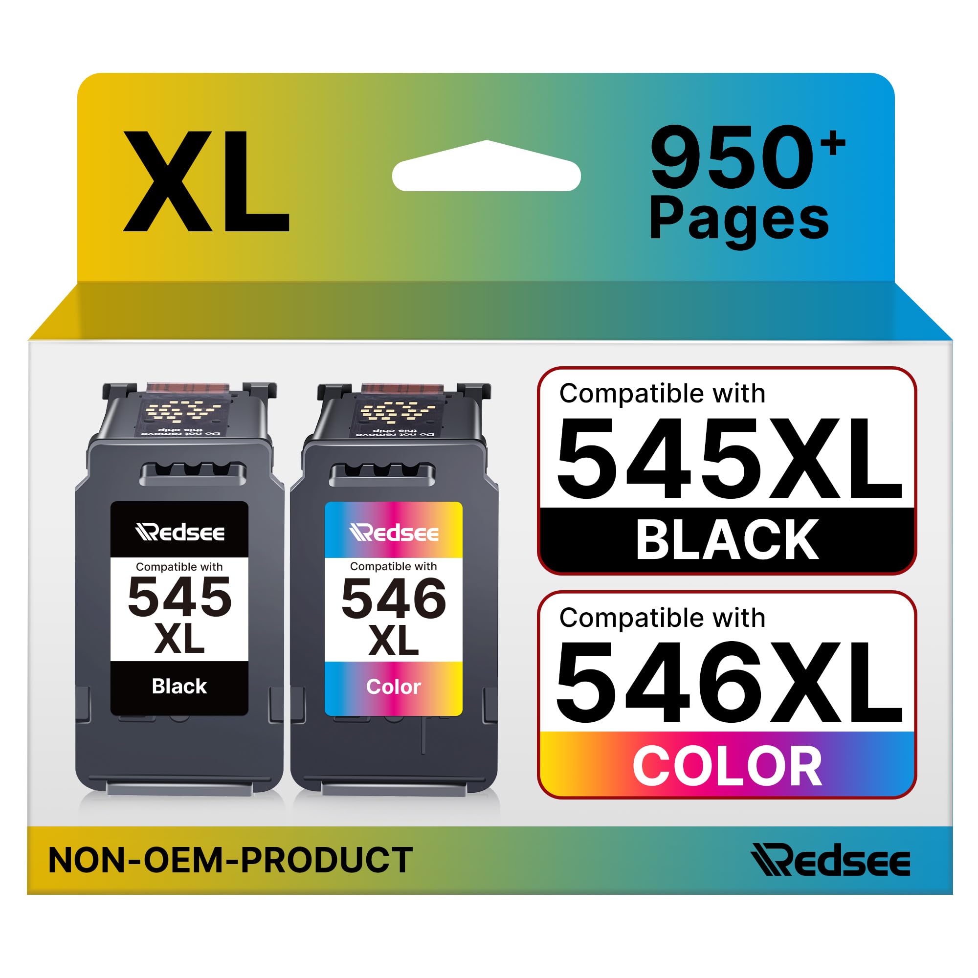 Cartuchos de Tinta Compatible Canon 545 XL 546 XL PG-545XL CL-546XL para Pixma TS3150 TS3151 MG2550S MG2550 MG2950 TR4550 TR4551 MX495 Negra y Color