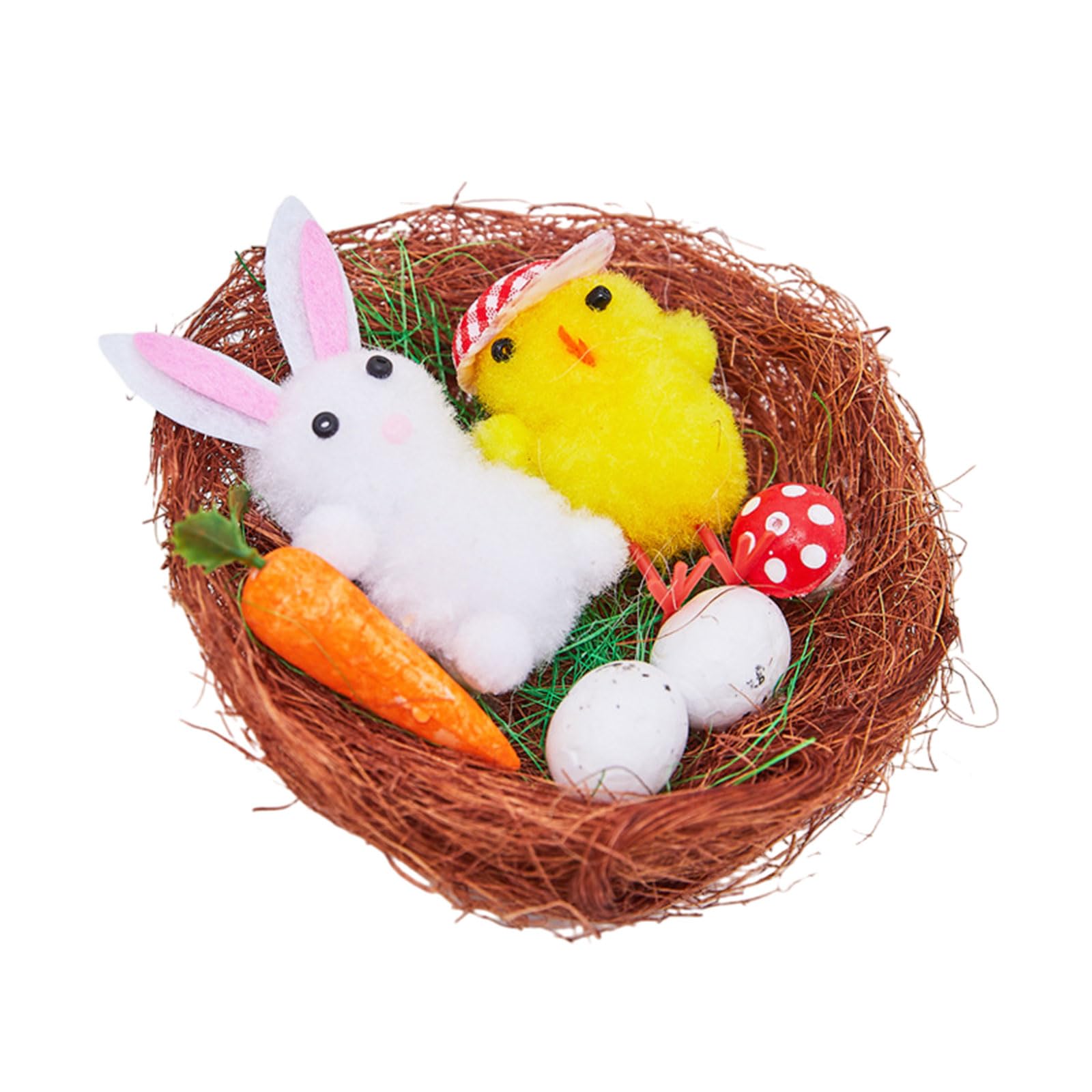 Kalttoy A Simulations Easter Chick Lovely Rtificial Plushes Eggs With Nest Easter Gift Kids Kid Toy Home Decorations Realistic