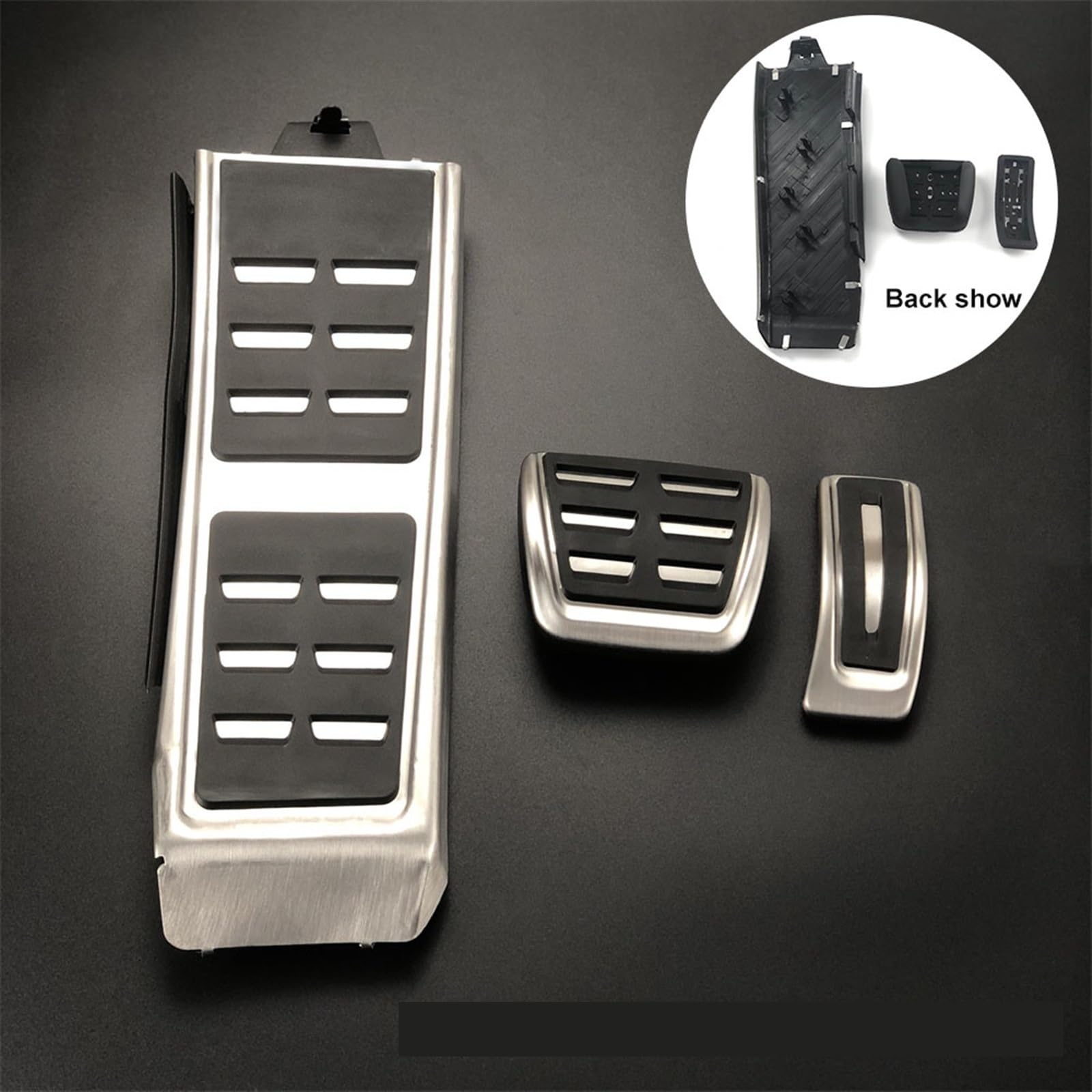 Kit Repose-pieds Et Pédales Pour Porsche Macan S 2019-2022 - Accélérateur, Frein, Repose-pied (3 Pièces) - Alliage Aluminium, Antidérapant