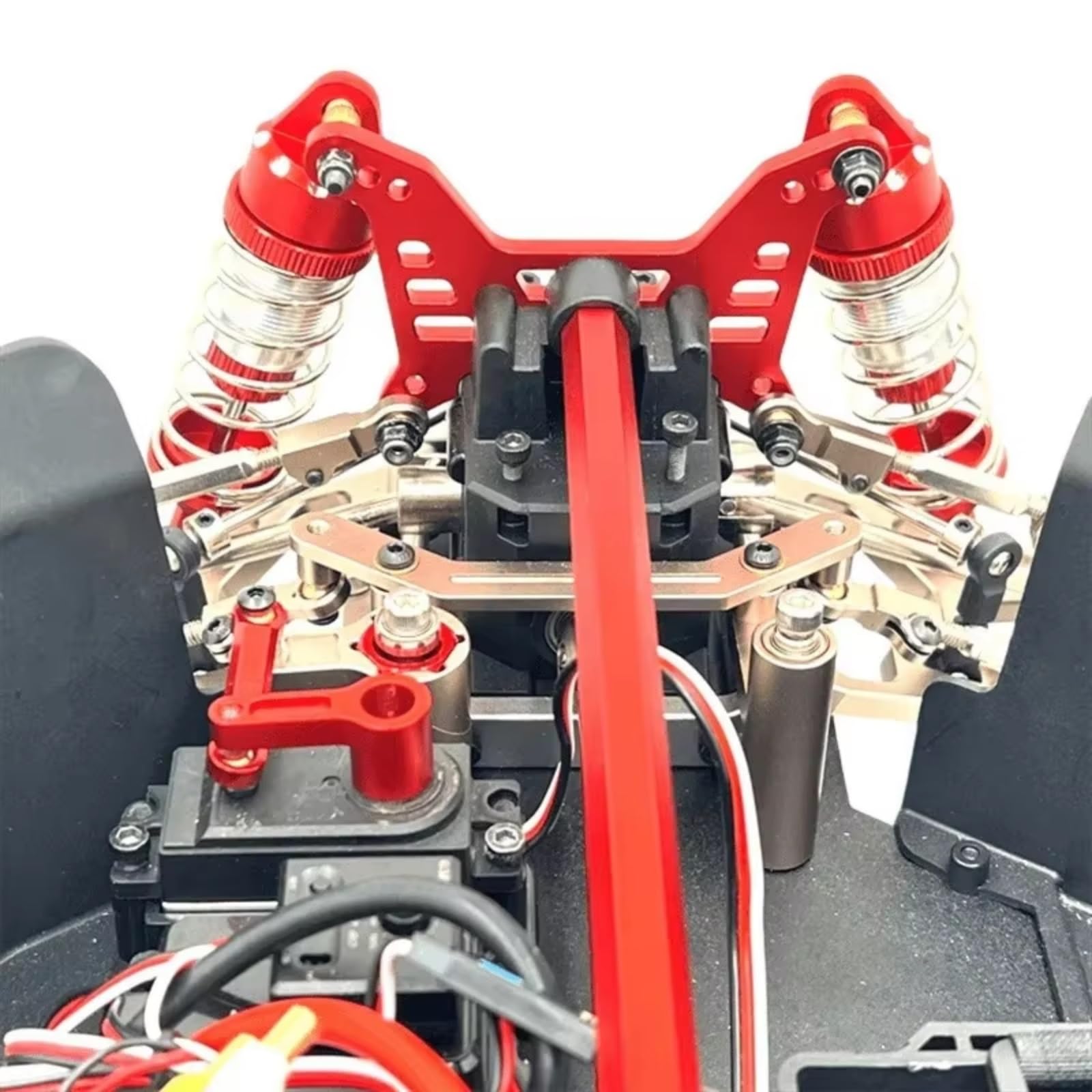 Compatible con MJX 7303 7304 1/7 RC Coche Mejora Modificación Reemplazo Accesorios Piezas 4 Amortiguador Metálico OG