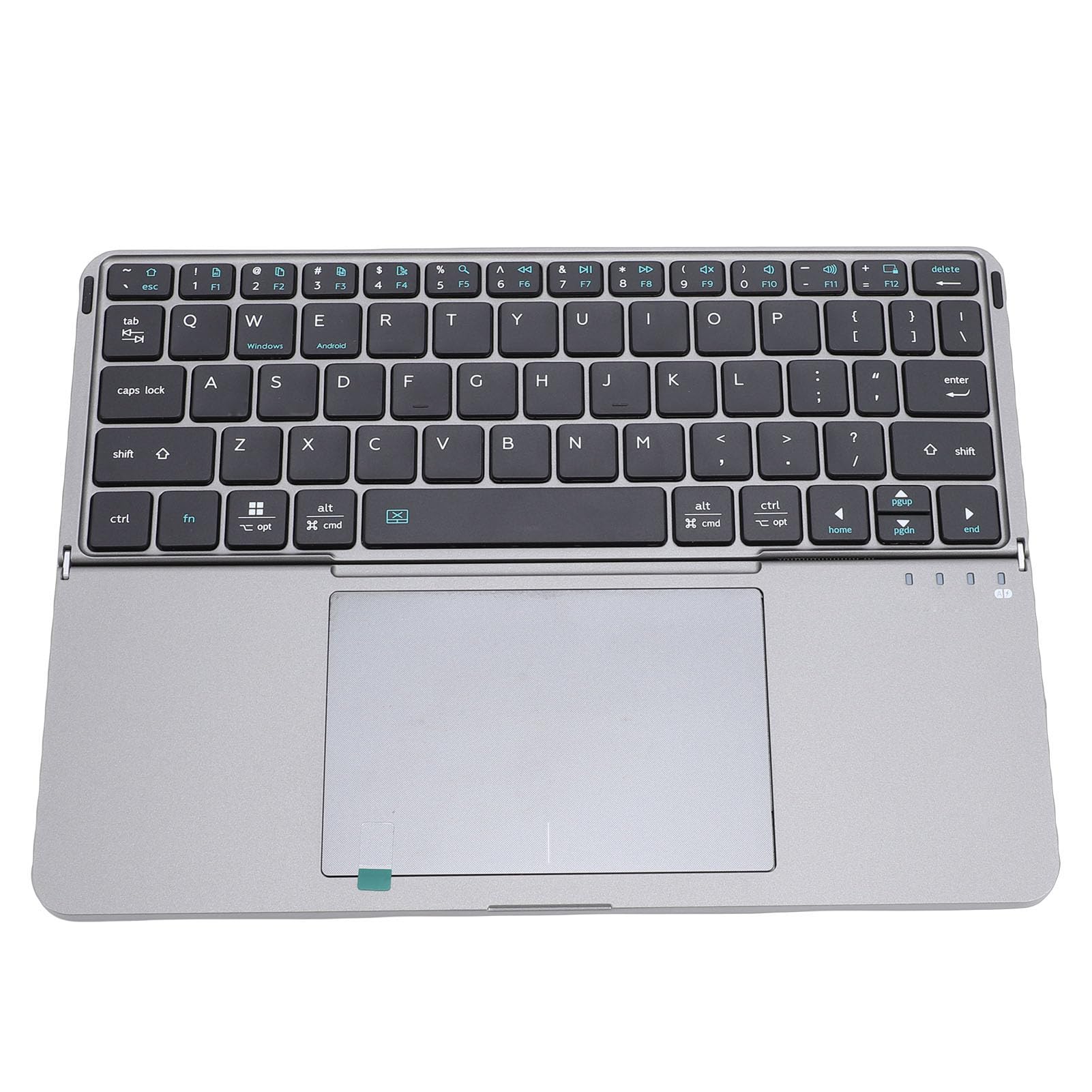 Tastiera Bluetooth con Touchpad, Tastiera Pieghevole Portatile con Touchpad Integrato, Collega 3 Dispositivi, per Tablet, Telefono, Laptop (GRAY)
