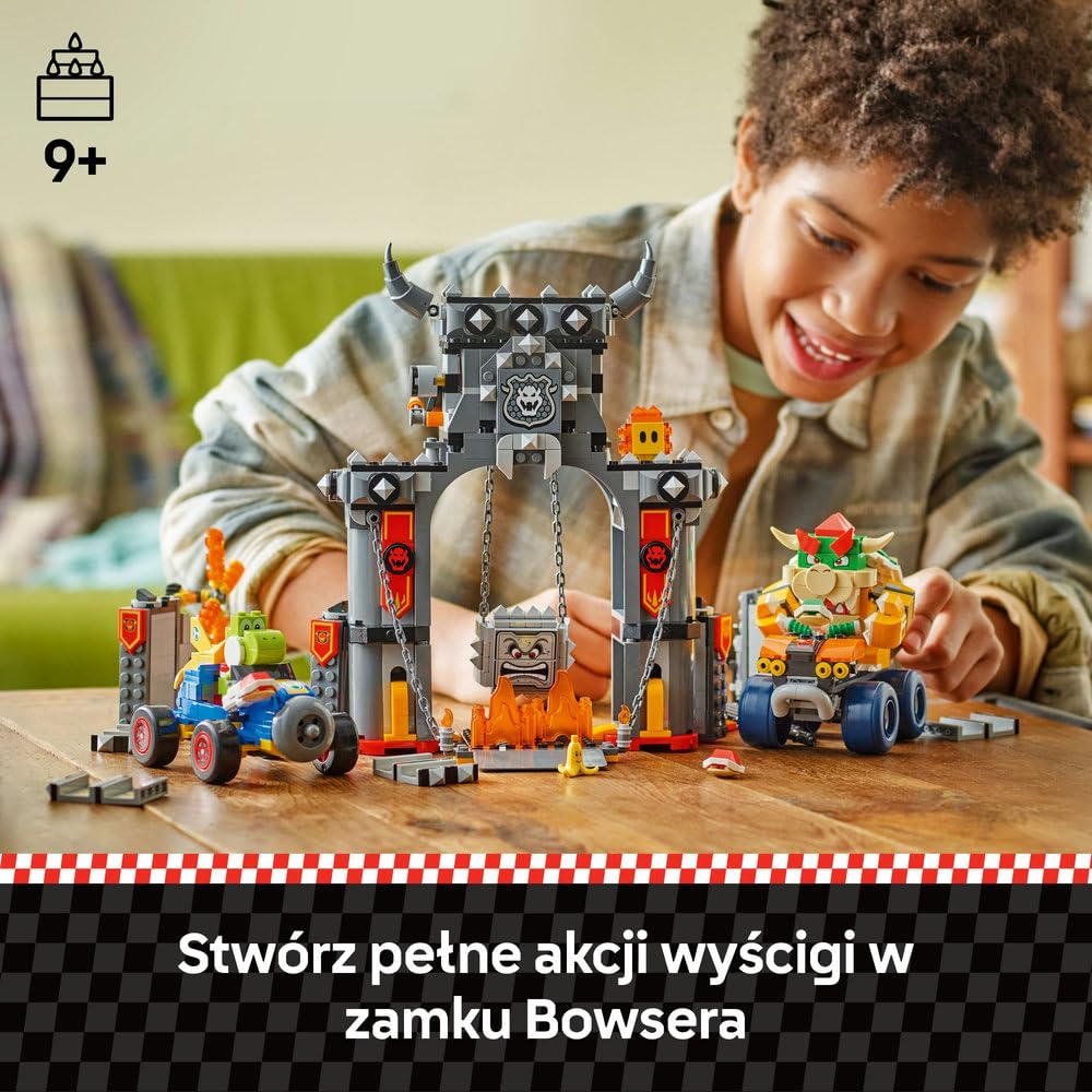 LEGO Super Mario Mario Kart— Bowser i jego zamek 72039 | Zamek Bowsera, zestaw klocków dla dzieci, prezent dla fana Mario, interaktywna zabawka dla 9-latka, 1068 elementów