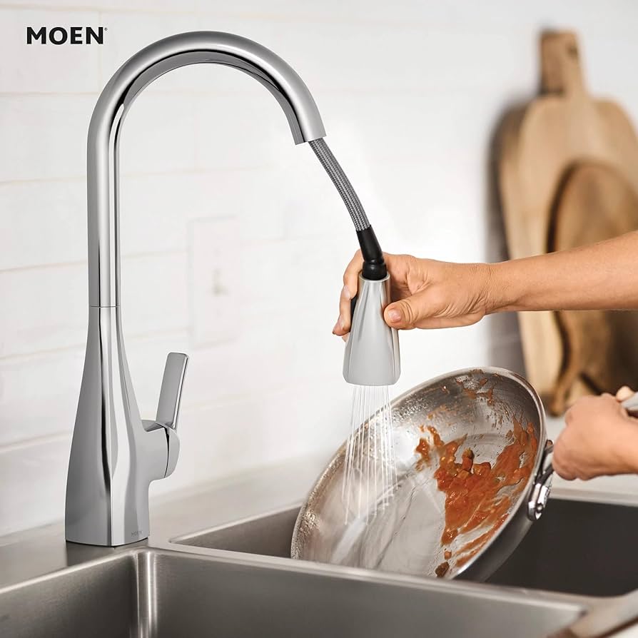 Moen Kiran Chrome One-Handle High Arc Pulldown Kitchen Faucet with