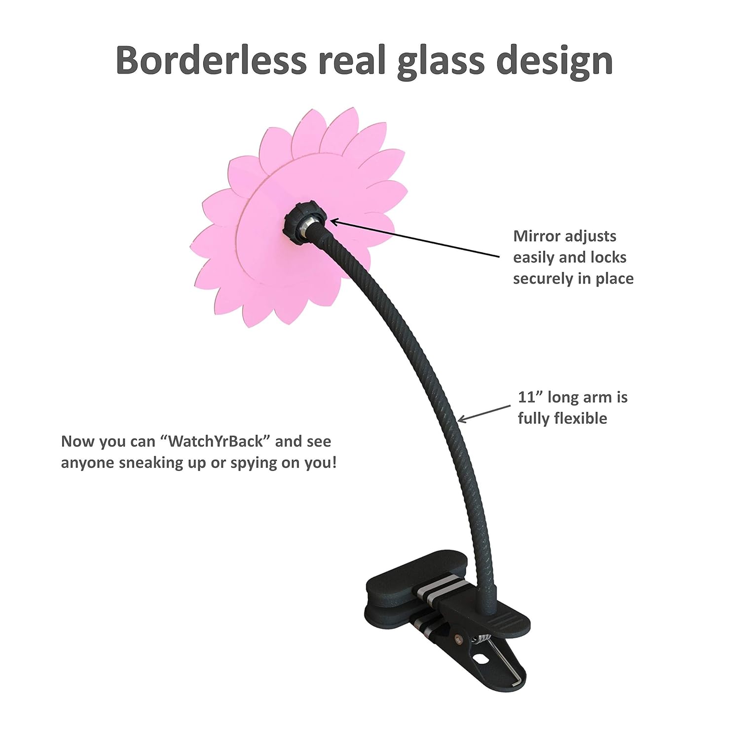 Bеѕt Sеllеr Clip-On Convex Desk and Cubicle Mirror to See Behind You. Pink Flower Design. Wide Angle View Clear Reflection. Real Glass Mirror. Clip to Monitor and Anywhere up to 2 Thick Bеѕt Dеаl 🛒 Clip-On Convex Desk and Cubicle Mirror to See Behind You. Pink Flower Design. Wide Angle View Clear Reflection. Real Glass Mirror. Clip to Monitor and Anywhere up to 2 Thick