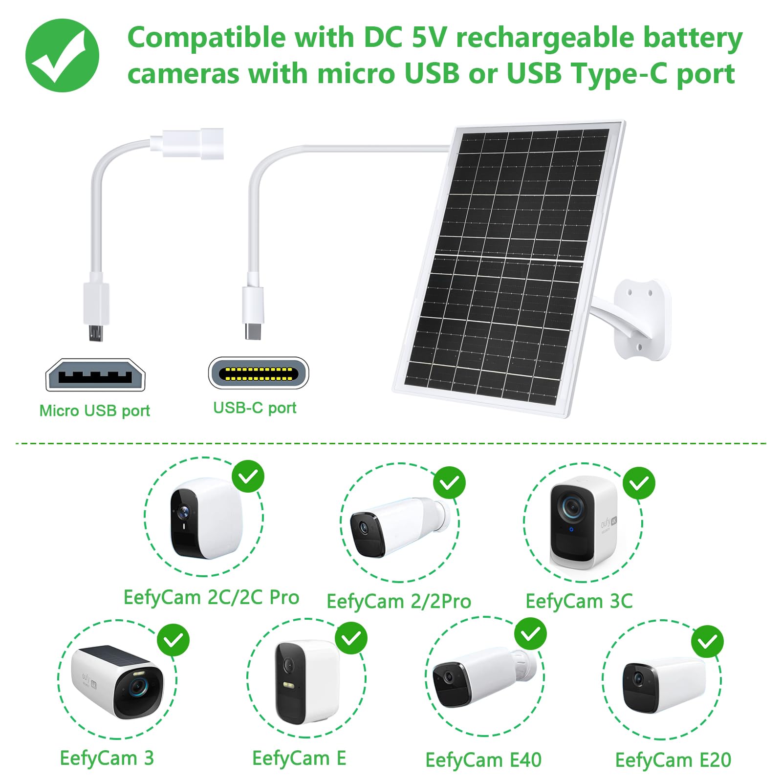 eufy ソーラーパネル充電器 Amazon.co.jp: FUTUREZEN 13W ソーラーパネル Eufyカメラ用 5V USB/USB