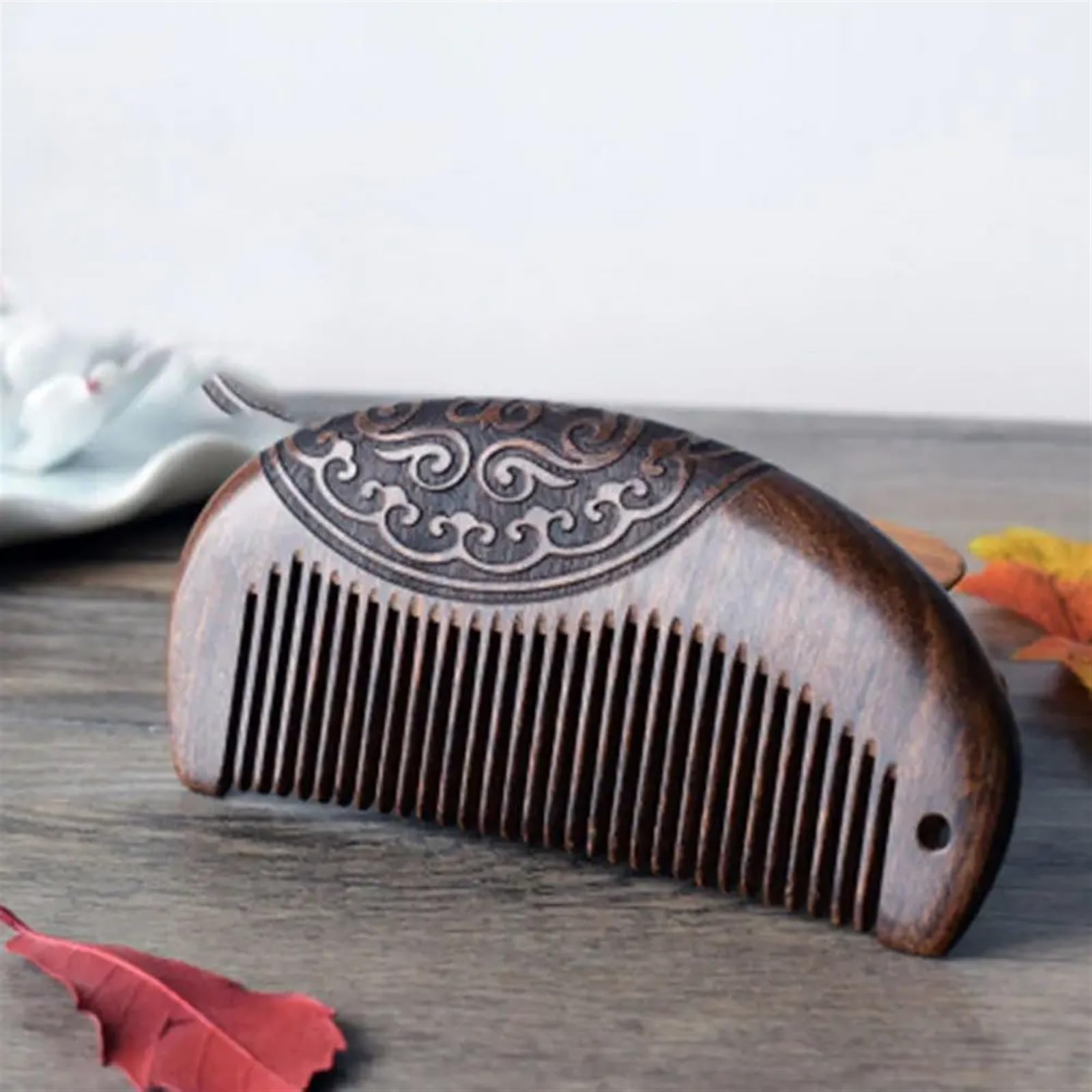 Vintage Sandelholz Antistatische Haarbürste Haarstyling Holz Haarkamm Kopfhaut Massage Bartpflege