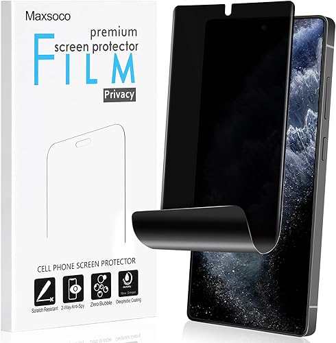 Miniatura 8 de Protector de pantalla de privacidad para Galaxy S21 Ultra, compatible con sensor de huellas dactilares, película suave adhesiva completa, 2 vías,
