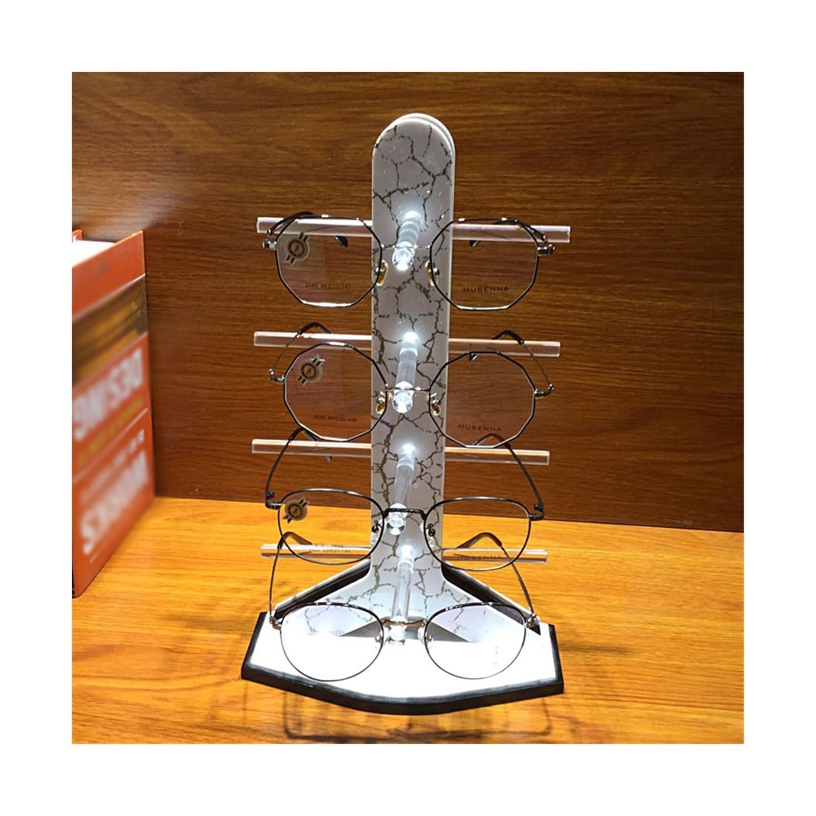 guiling-1986 Eyeglasses Display Rack Vertical Acrylic Rack Eyeglasses Display Store Window Decoration Desktop Furnishings Organizer for Eyewear