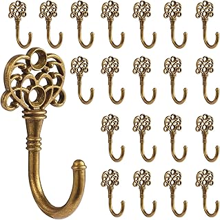 28 Purse Storage Ideas Every Fashion Lover Will Adore 9 20 PCS Vintage Metal Wall Hooks, Bohemian Decorative Hook with Screws, W...