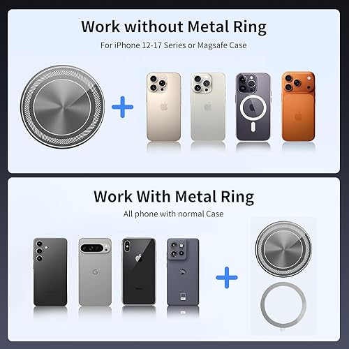 Miniatura 6 de Soporte Magsafe 3 en 1 de rotación 360 para teléfono de automóvil, soporte para salpicadero, parabrisas y ventilación con imanes fuertes, soporte