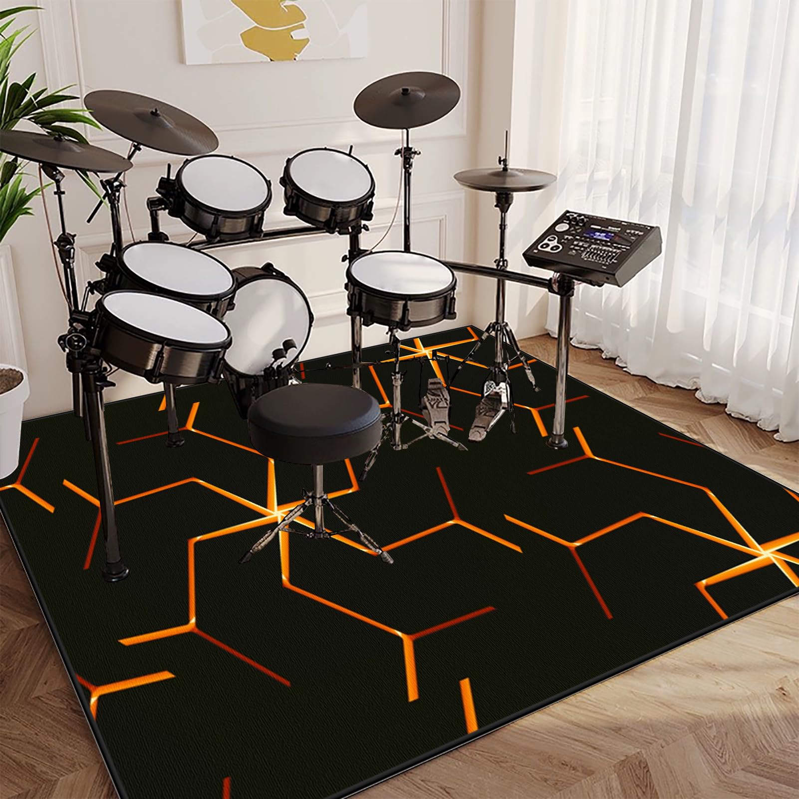 170 x 140 cm, mata dźwiękoszczelna, dywan perkusyjny, mata perkusyjna, zestaw perkusyjny, mata dźwiękoszczelna, koc muzyczny, do elektronicznych zestawów perkusyjnych, werbla i innych instrumentów