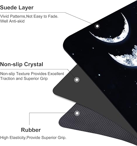 Miniatura 4 de nuveti Tapete de yoga grande TPE antideslizante con bolsa de transporte extra ancha para mujer, 72 x 32 pulgadas, extra grueso, 0.236 in para el