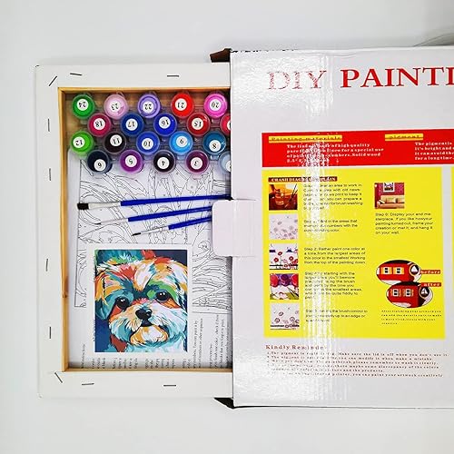 Miniatura 2 de SYNHOK Pintura por números para adultos y niños principiantes, kit de pintura acrílica para decoración de habitación, regalo ideal de 16 x 20
